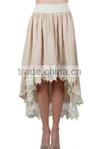 50s Skirt Extender Woman's Romantic Layered Crochet Tulle Lace Skirts In Off White / Black photo-2