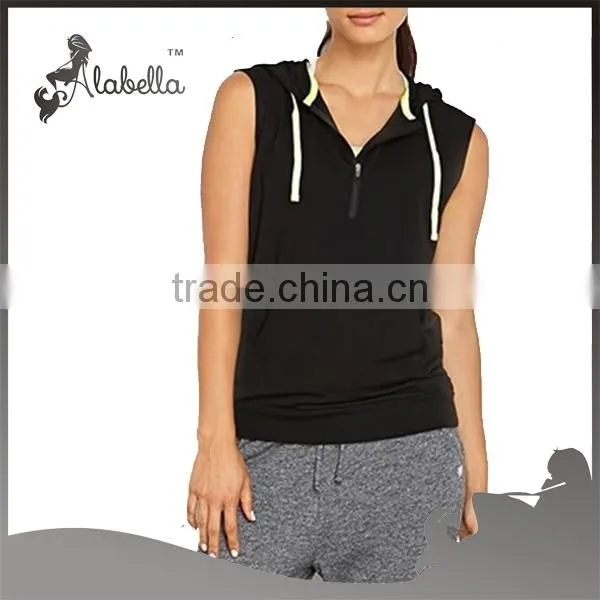 Pullover Women Sleeveless Hoodie Athletic Pullover photo-2