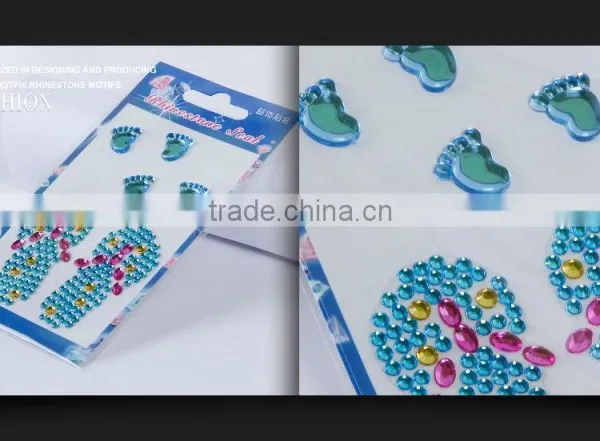 Free Sample Self Adhesive Diamond Rhinestone Decorative Sticker Gems Crystals Sticker photo-5