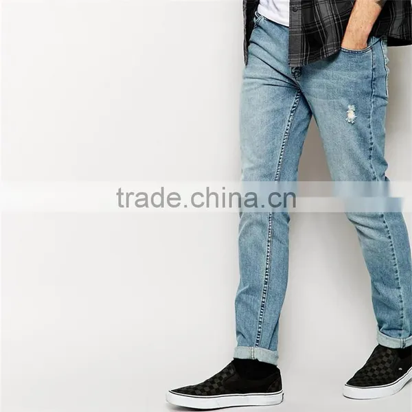 Hot Sale New Style Men Damaged Jeans photo-4