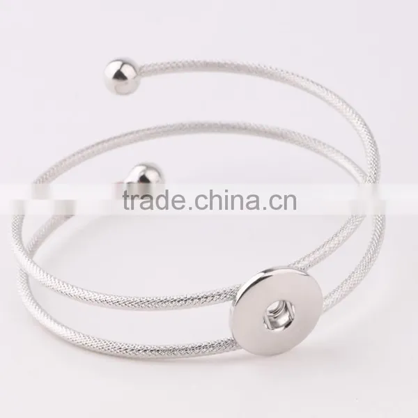 Gold Plated Snap Button Bangle High End Open Cuff Bangle Factory Supplier Twist Cuff Bangle for Women Jewelry photo-4