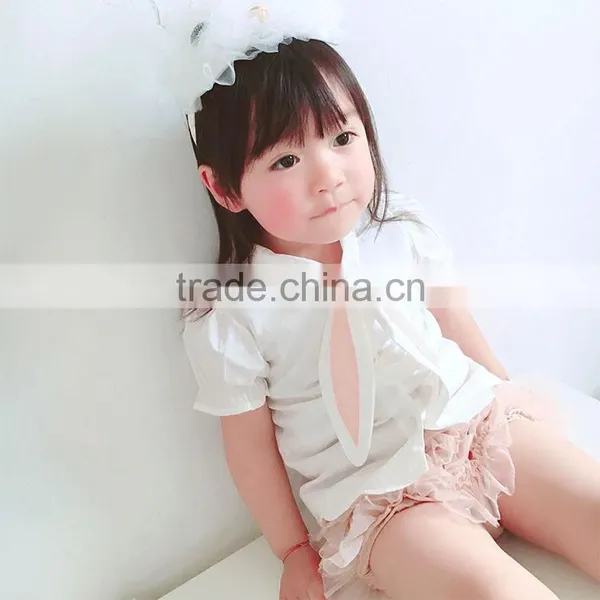 0-4 Years 2017 Wholesale Hot Summer Cotton Rabbit Baby Girls Blouses (pick Size ) photo-5