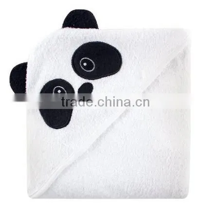 China Supplier Applique Cotton Terry Security Pattern Animal Head Plush Baby Blanket photo-3