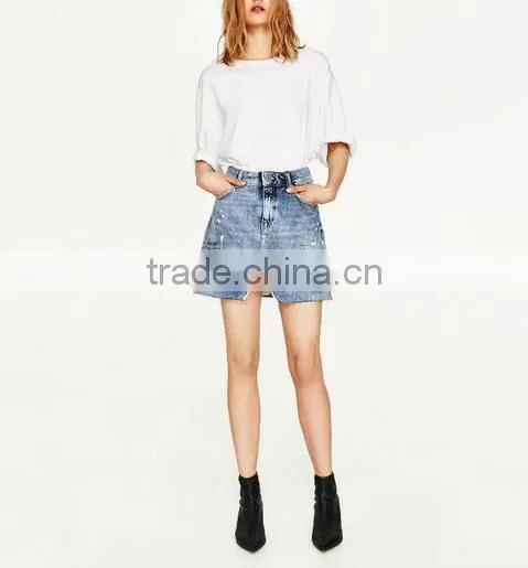 Runwaylover 5161 Sexy Europea Hot Sale New Printed Sexy Denim Skirt photo-4