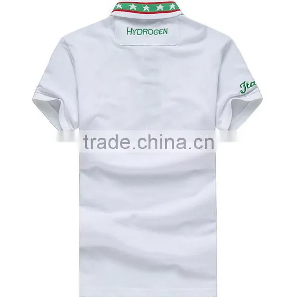 Custom Mens Blank Polo Shirt 65% Cotton 35% Polyester Blend Contrast Color Collar Custom Polo Shirts photo-2