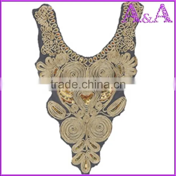Rice White Small Wave Water Soluble Lace Trim Embroidered Crochet Lace Collar photo-4