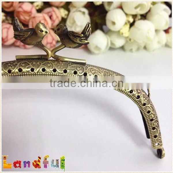 Vintage Bird Closure DIY Clutch With Sewing Holes Bag Frame Coin Purse Frame photo-4