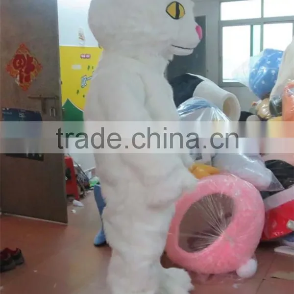Hot Sale 100% In-kind Shooting White Cat Mascot Adult Cat Costume White Cat Mascot Costume photo-2
