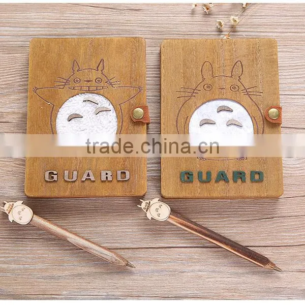 My Neighbor Totoro Cartoon Wooden Birthday Gift Anime Notebook For Student photo-3