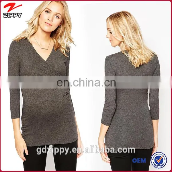 Plunge Neck Ruched Top Maternity Corset
