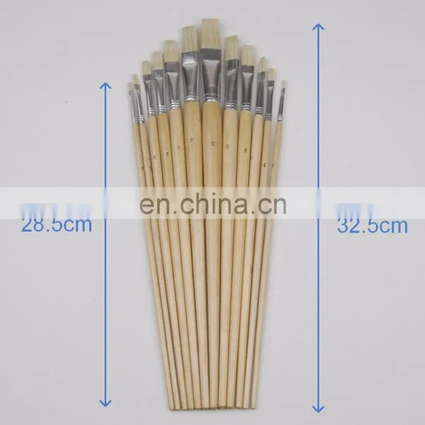 Long Wooden Handle Artist Bristle Paint Brushes photo-4