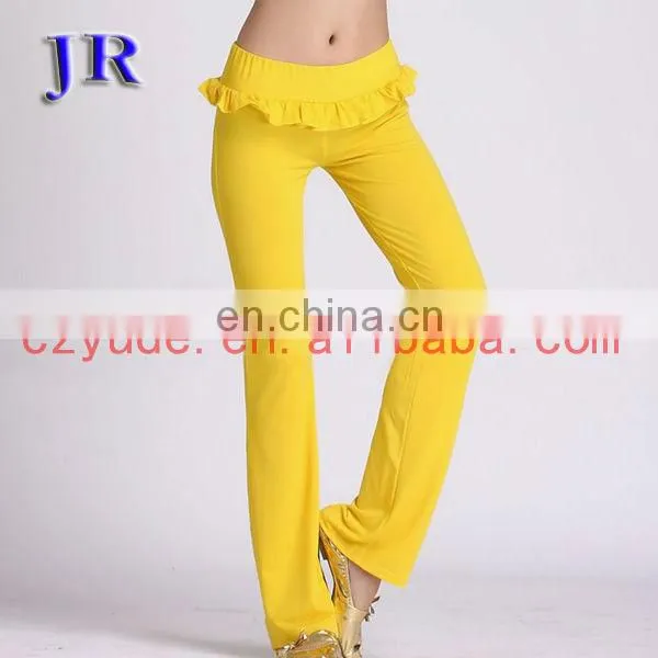 Long Ice Silk Soft Yoga and Belly Dance Pants for Women K-4022# photo-2