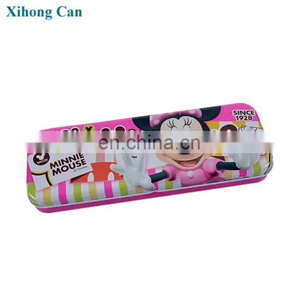 Custom Printed Metal Rectangular Kids Tin Pen Case photo-2
