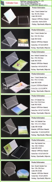 Wholesale Weisheng 4x6 Inch Office Calendar Holders Desktop Stand Plastic Box Calendar Keeper Display Calendar Case photo-5