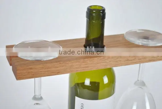 Custom Made Solid Wooden Wine and Glasses Organizer Rack photo-4