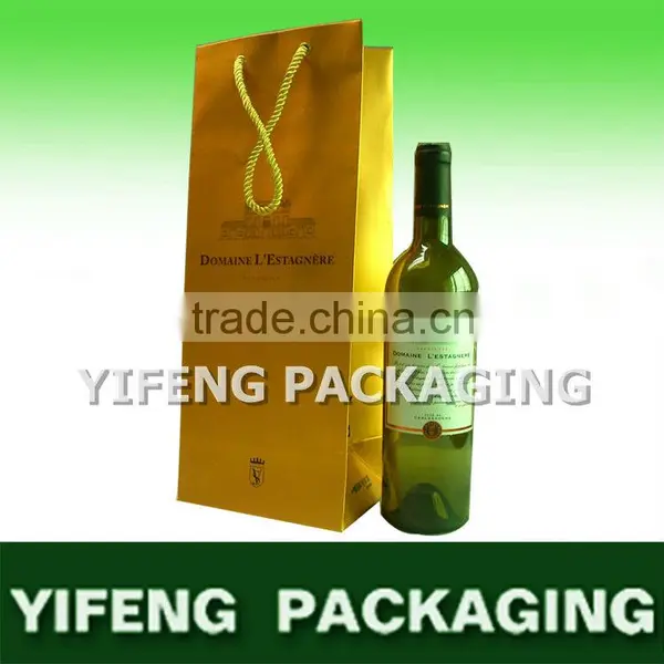 China Supplier Customized Popular Wholesale Paper Carrying Gift Wine Bottle Bags photo-3