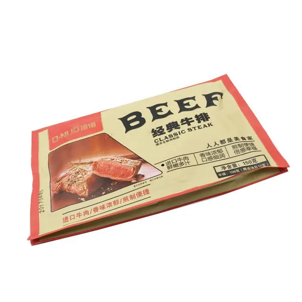 Accept Custom Gravure Printing Packaging Plastic Pouch Steak Meat And Pizza Plastic Packaging Bag photo-5