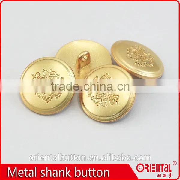 Shiny Pearl Gold Color Metal Suits Button With Shank photo-2