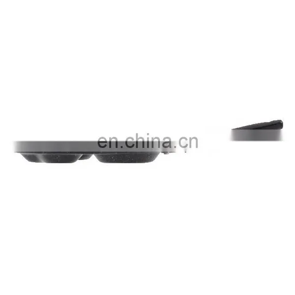 OEM Non-stick Cast Iron Cookware Divided Egg Frying Pan photo-3