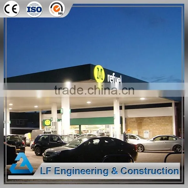 Low Cost Large Span Structural Steel Gas Station Construction photo-4
