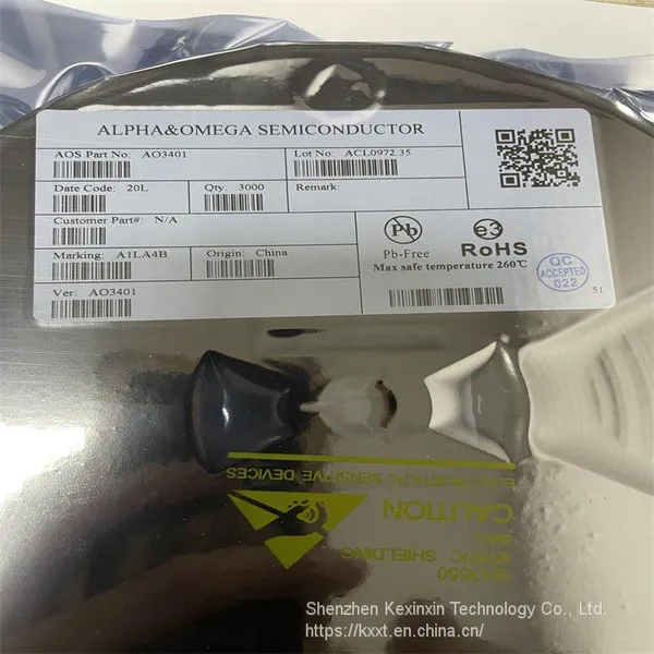 AO3401 Alpha & Omega Semiconductor Inc. P-Channel 30 V 4A (Ta) 1.4W (Ta) Surface Mount SOT-23-3 photo-2