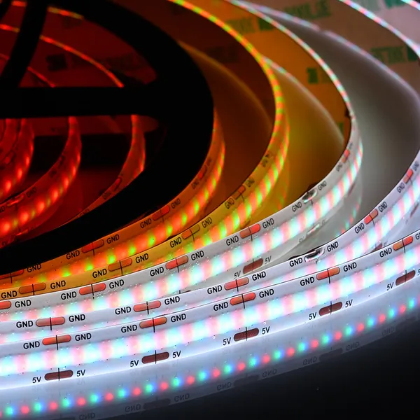High Density DC5V 1008leds/m Addressable Rgb SK6805 Colorful Fcob Led Strip Digital Rgb Full Color COB Led Light Strip photo-2