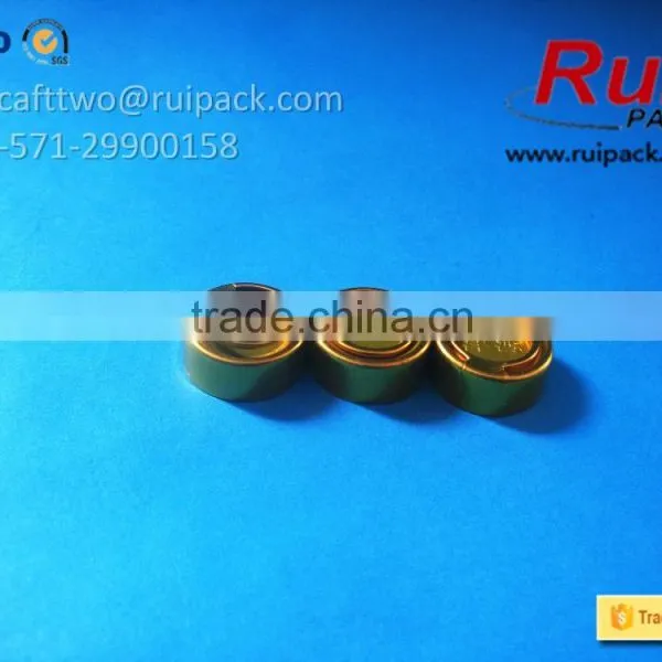 Mini TAB Aluminum Crimp on Cap With Silicone Liner, Metal Alu Snap on Lid With Pull-tab/ring-pull photo-5