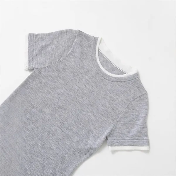 Damen T-Shirt, Kurzarm, Retro, Rundhals, Basic, Lockeres Oberteil, Frühjahr 2025, neuer Stil photo-2