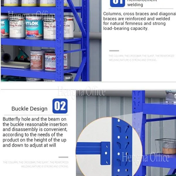 Customizable Color Metal Racks With Robust Support Framework: The Corrosion-Resistant Solution for Multi-Functional Retail Storage photo-4