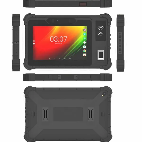 HR867 Cheapest Factory 8 Inch Android 11Rugged Tablet HR867 With Front NFC Fingerprint 2D Barcode Scanner UHF RFID SMA RS232 RJ45 Port photo-3