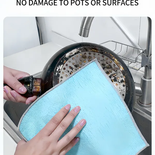 Magic Cleaning Cloth Thickened Double -sided Metal Steel Wire Rags Kitchen Dish Clean Tools photo-3