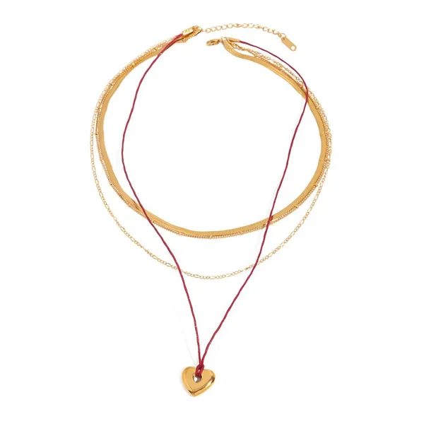 Custom Round Stainless Steel Rhinestone Charm Necklace - 18K Gold Plated Alloy Pendant photo-3