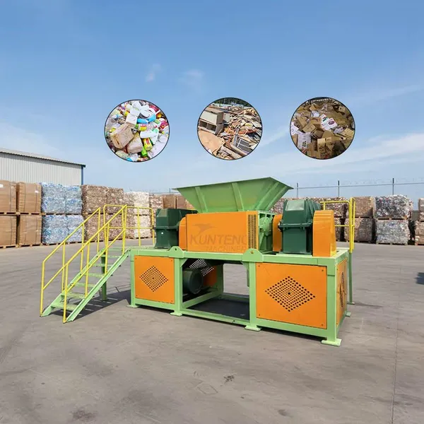 Organic Waste Metal Scrap Shredder Machine Double Shaft Solid Waste Shredding Machine EPC