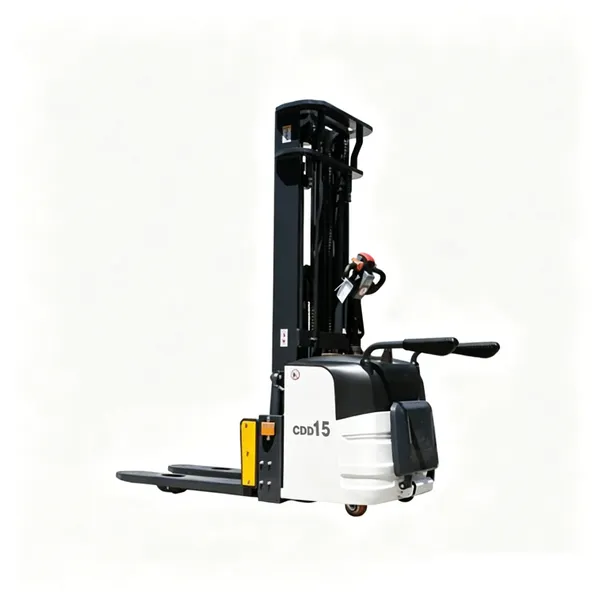 Sit Down New Forklift 1.5 Ton 4.5m Portable Small Mini Hydraulic Triple Mast Pallet Electric Stacker photo-3