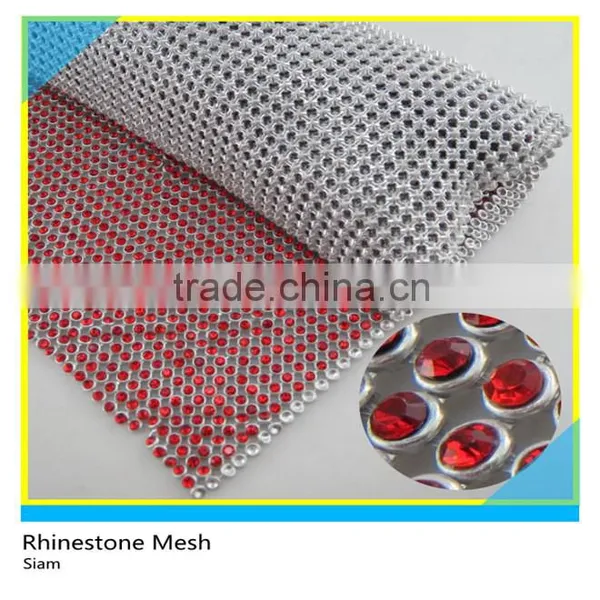Aluminum Rhinestone Net Mesh Ss6 2mm Jet Black Crystal Silver Roll photo-5