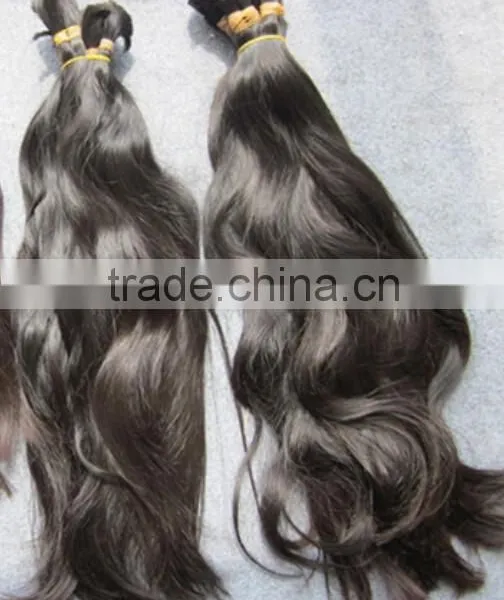 100% India Human Curly Hair Bulk Raw Hair photo-2
