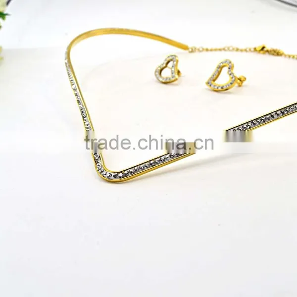 Fashion Jewelry Diamond Heart Shape African Beads Jewelry Set Supplier's Choice photo-2