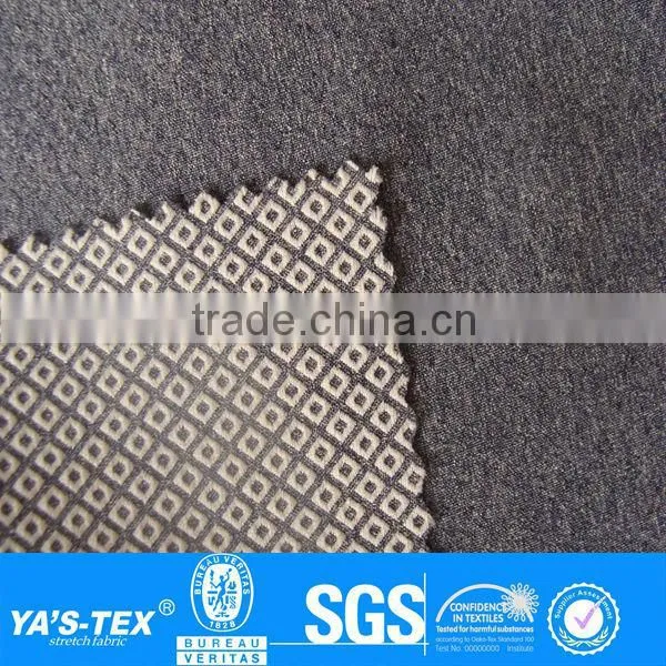 Emboss Polyester Spandex Yarn Dyed 4 Way Spandex Cycle Sportwear Fabric