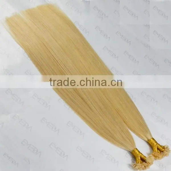 8-30" Blonde Remy Falt Tip Hair 8A Grade Hair Extension Mongolia Hair Type photo-2