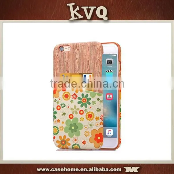 Card Holder PU Leather Back Cover Case for Iphone 6 6s photo-3