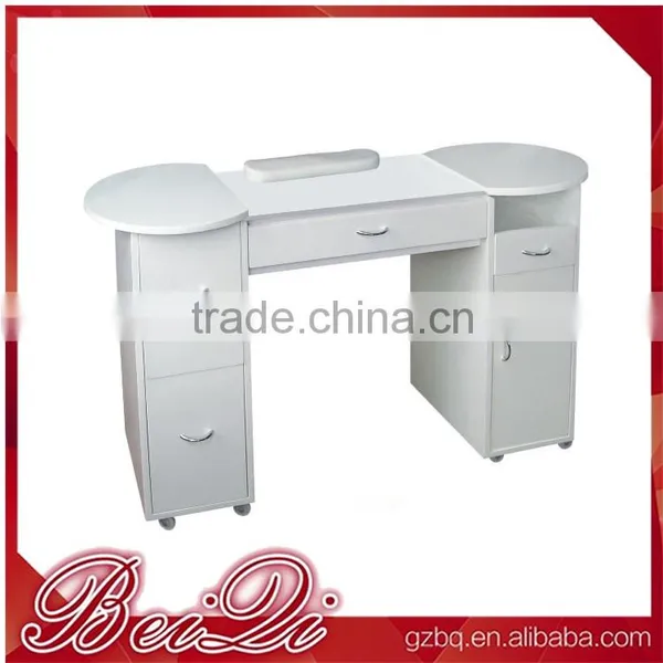 Wood Nail Table for Nail Salon Furniture Table,Double Extended Manicure Table photo-4