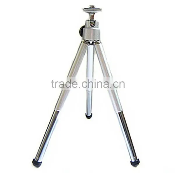 Mini Tripod Stand Silver Adjustable For Camera Phone Video Projector Floor Stand Foot Lightweight photo-3
