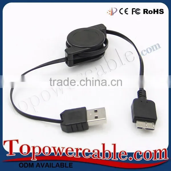 Supply Portable Trangle-Free Retractable For Samsung Note3 Micro Charging Cable photo-2