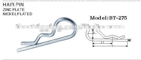 Steel Zinc Plated Industry R Type Hair Pin Chain Hook Metal Key Ring in Best Rigging Hardware Manufacturer photo-5