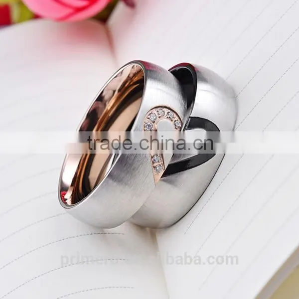 2016 New Fashion Love Heart Couple Women Men Wedding Engagement CZ Diamond Ring Fine Jewelry photo-4