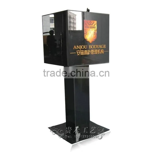 GH-RJ006 High Grade Hot Sale Black Donation Money Box With Lock , Professional Acrylic Donation Box photo-5