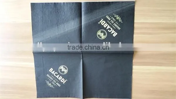 20 Plain Solid Colors 2ply Luncheon Dinner Napkins Paper Logo Printed by Customers Black photo-2