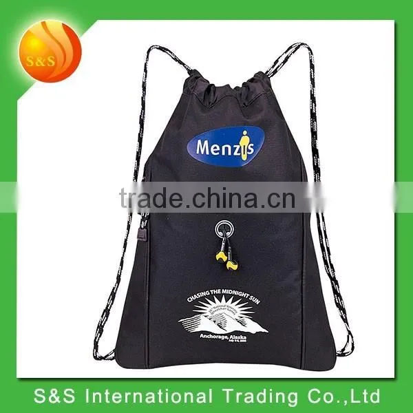 Unique Design Expandable Drawsrting Bag With Front CD Holder Pocket photo-3
