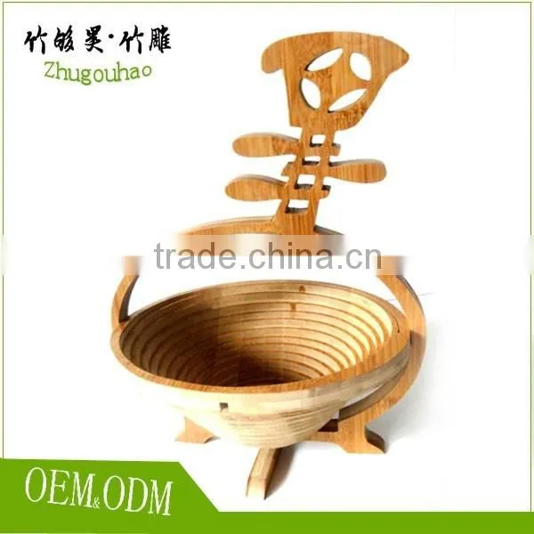 Fruit Basket Made by Bamboo Kitchen Decoration Food Grade photo-4