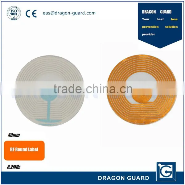 Dragon Guard EAS Anti-Theft R40 Barcode/White/Black/Transparent Round RF EAS Security Label photo-2